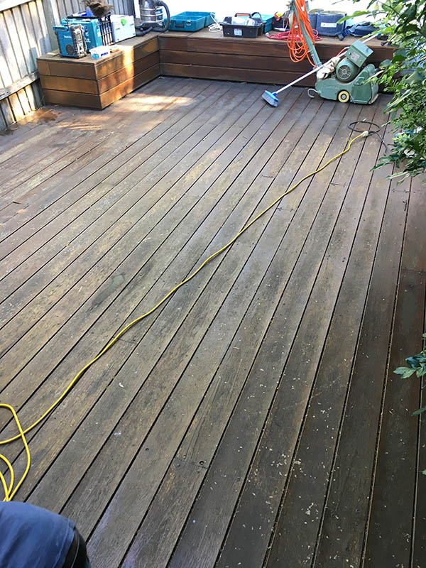 Decking before and after