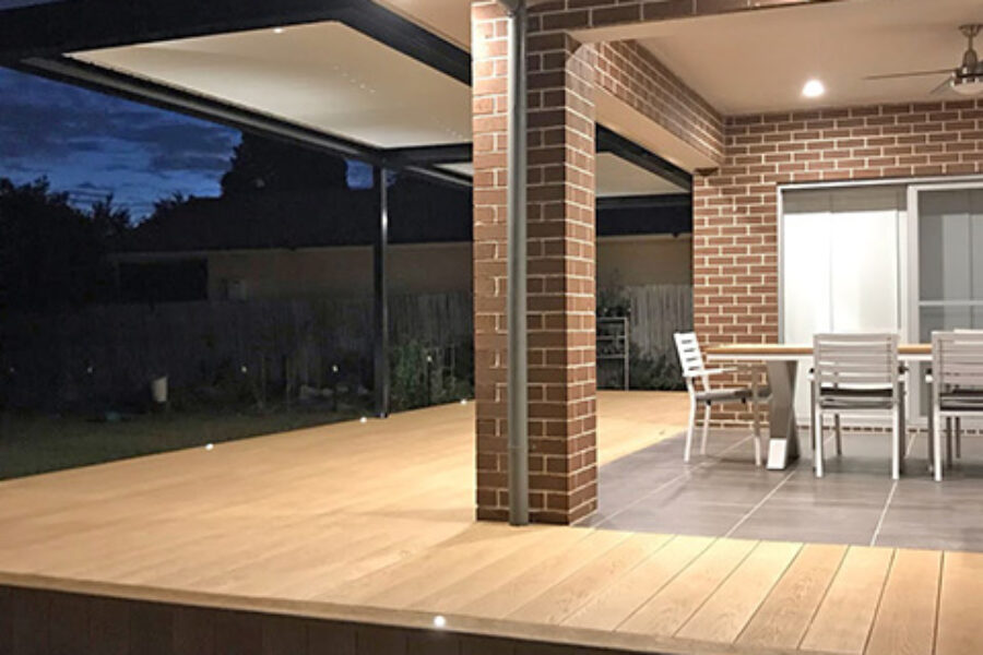 Millboard Coppered Oak Deck & Stratco Allure Pergola, Narrabeen