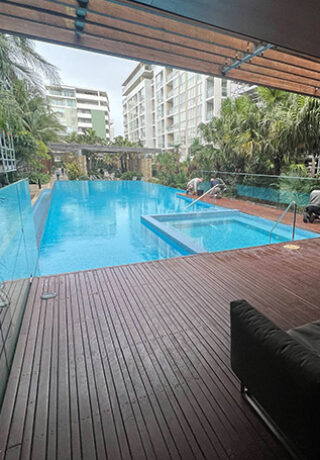 Top Ryde City Living communal swimming pool deck